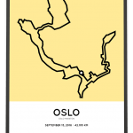 2018 Oslo marathon course poster