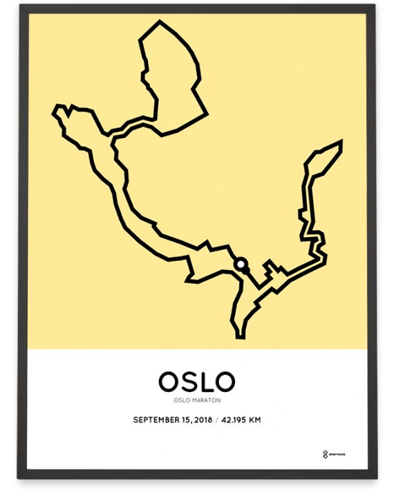 2018 Oslo marathon course poster