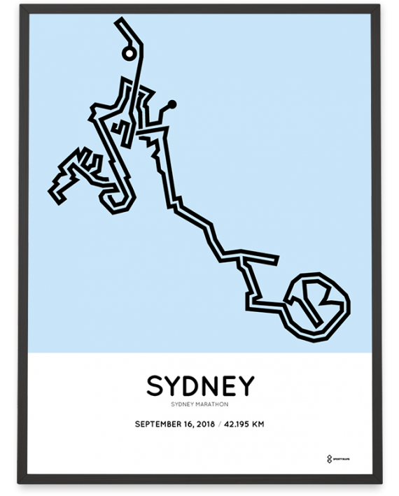 2018 Sydney marathon course poster