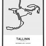 2018 Tallinn marathon course poster