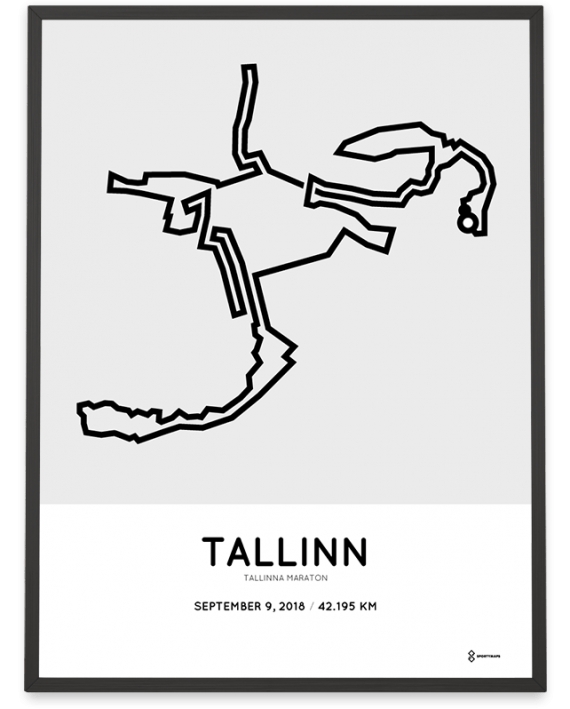 2018 Tallinn marathon course poster