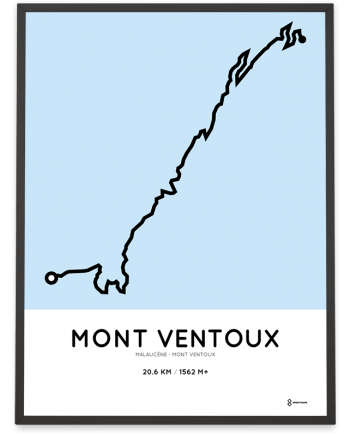 Mont Ventoux Malaucene course parcours route poster