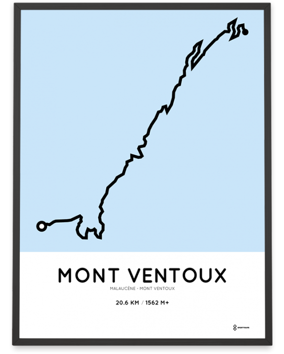 Mont Ventoux Malaucene course parcours route poster