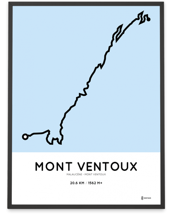 Mont Ventoux Malaucene course parcours route poster