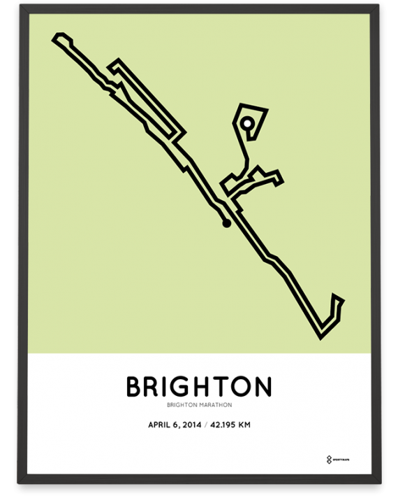 2014 Brighton marathon route map poster