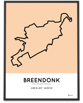 2017 Great Breweries marathon route map poster