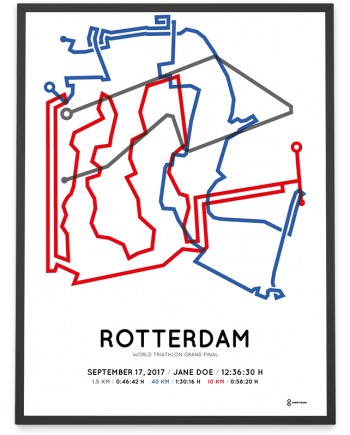 2017 World triathlon grand final rotterdam route poster
