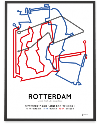 2017 World triathlon grand final rotterdam route poster