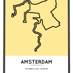 2018 Amsterdam marathon parcours poster