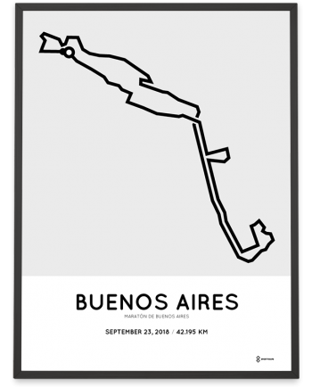 2018 Buenos Aires marathon course poster