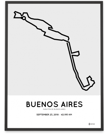 2018 Buenos Aires marathon course poster