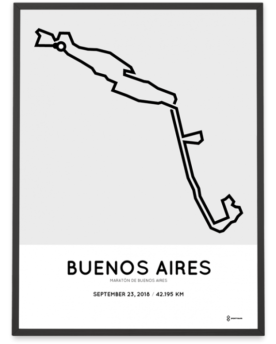 2018 Buenos Aires marathon course poster