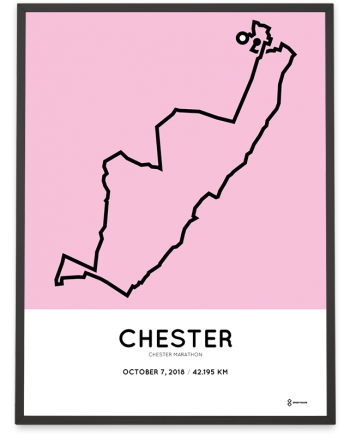 2018 Chester marathon map route poster