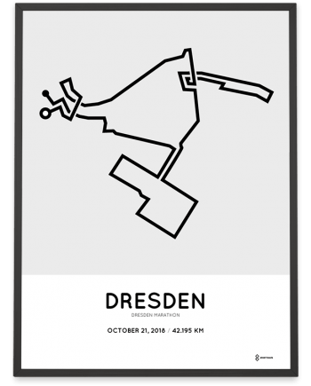 2018 Dresden marathon streckemap print