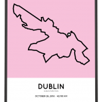 2018 Dublin marathon route map sportymaps print