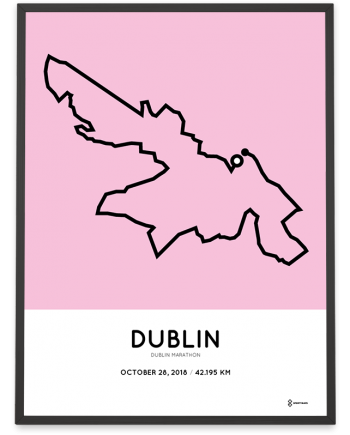 2018 Dublin marathon route map sportymaps print