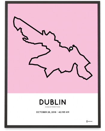 2018 Dublin marathon route map sportymaps print