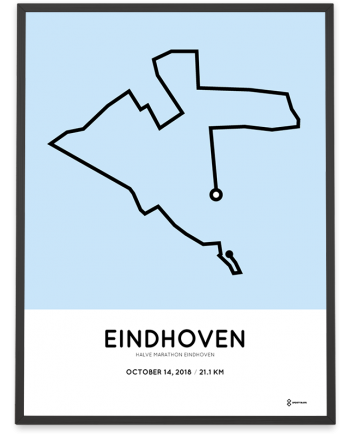 2018 Eindhoven halve marathon route print
