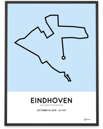 2018 Eindhoven halve marathon route print