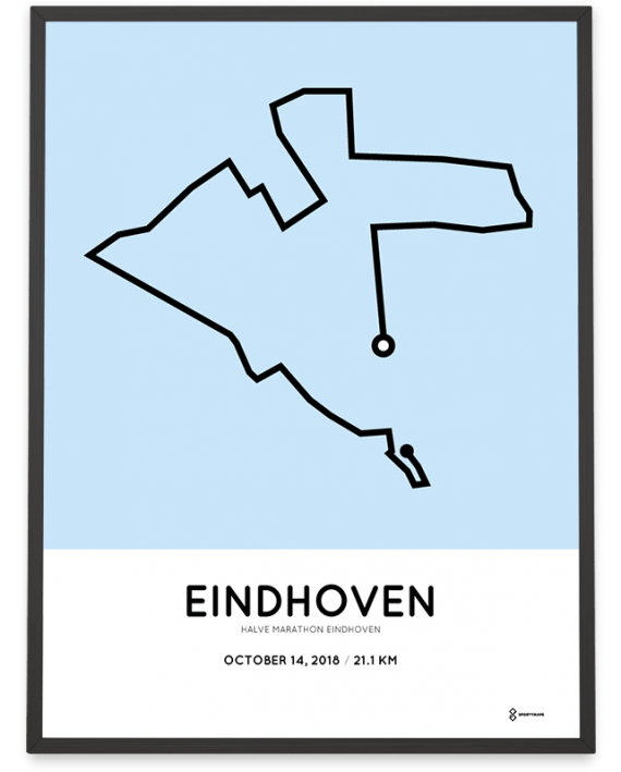 2018 Eindhoven halve marathon route print