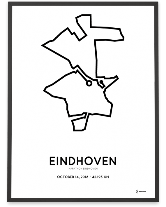 2018 Eindhoven marathon parcours sportymaps print