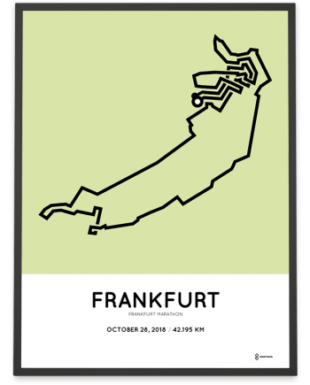 2018 Frankfurt marathon routemap sportymaps print