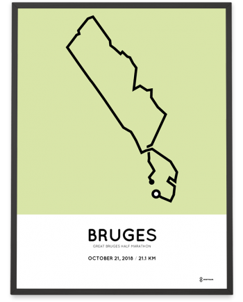2018 Great Bruges half marathon parcours print
