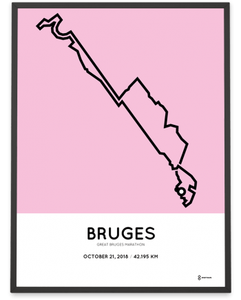 2018 Great bruges marathon course poster