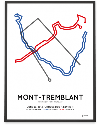 2018 Ironman 5i50 Mont-Tremblant parcours print