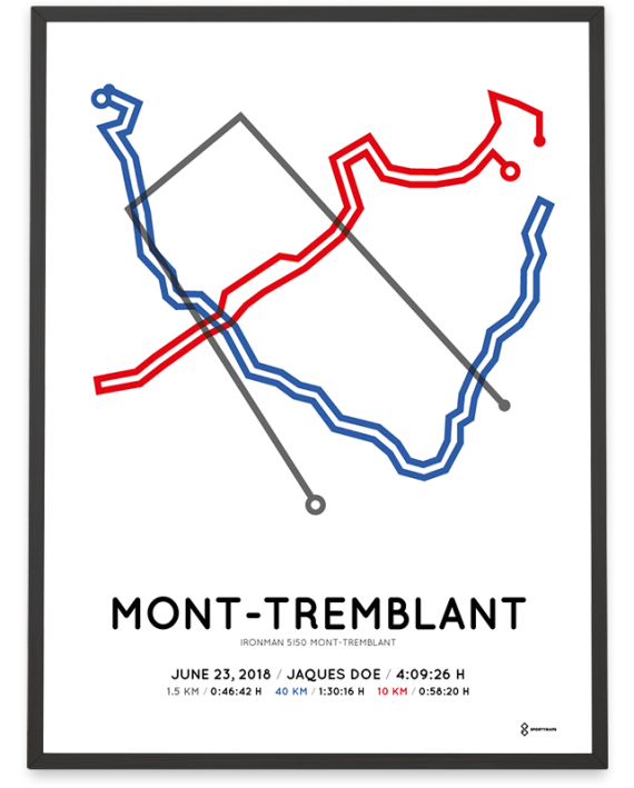 2018 Ironman 5i50 Mont-Tremblant parcours print