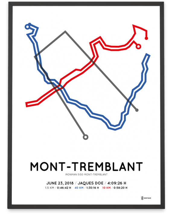 2018 Ironman 5i50 Mont-Tremblant parcours print