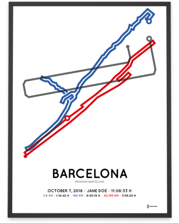 2018 Ironman Barcelona routemap sportymaps print