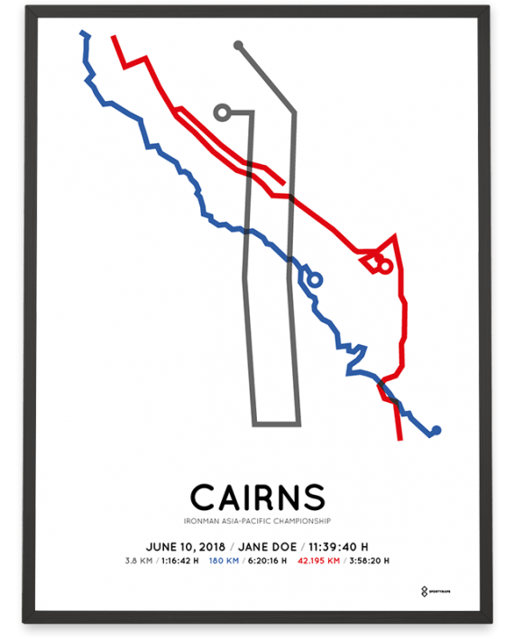 2018 Ironman Cains route map poster