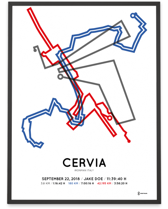 2018 Ironman Italy cervia course print