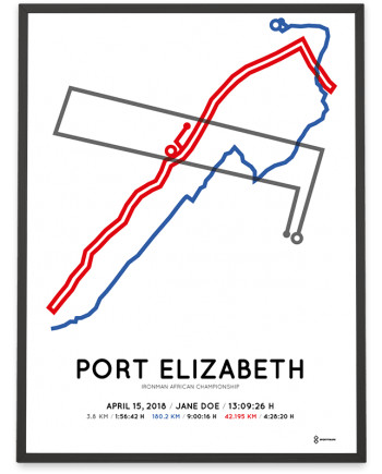 2018 Ironman Port Elizabeth course poster