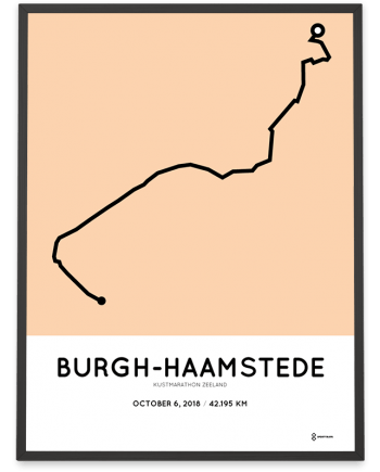 2018 Kustmarathon Zeeland route poster