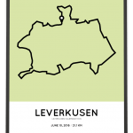 2018 Leverkusen half marathon course poster