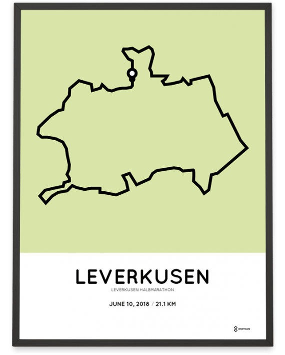 2018 Leverkusen half marathon course poster