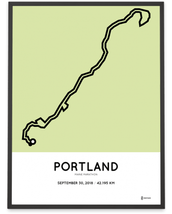 2018 Maine marathon sportymaps course poster