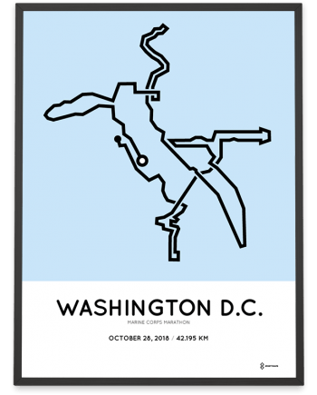 2018 Marine Corps marathon washington course poster