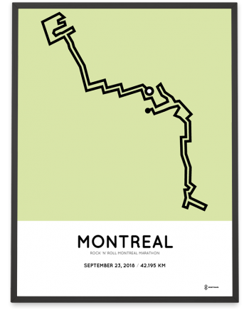 2018 Montreal marathon parcours poster