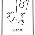 2018 Odense marathon course poster