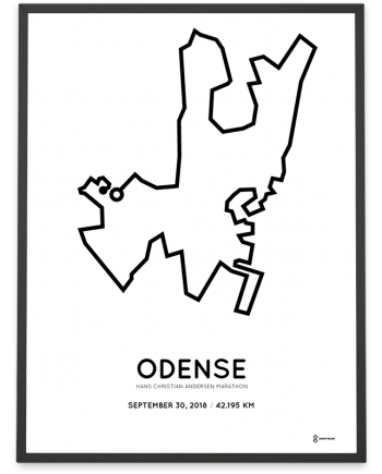 2018 Odense marathon course poster