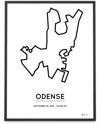 2018 Odense marathon course poster