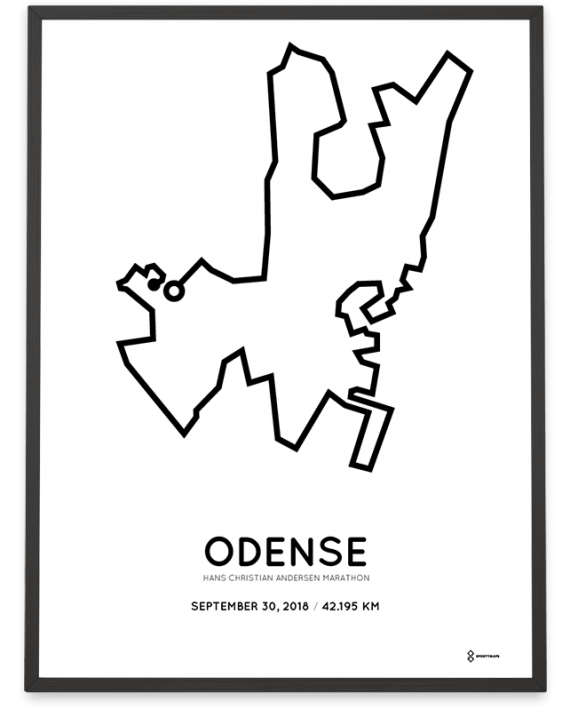 2018 Odense marathon course poster