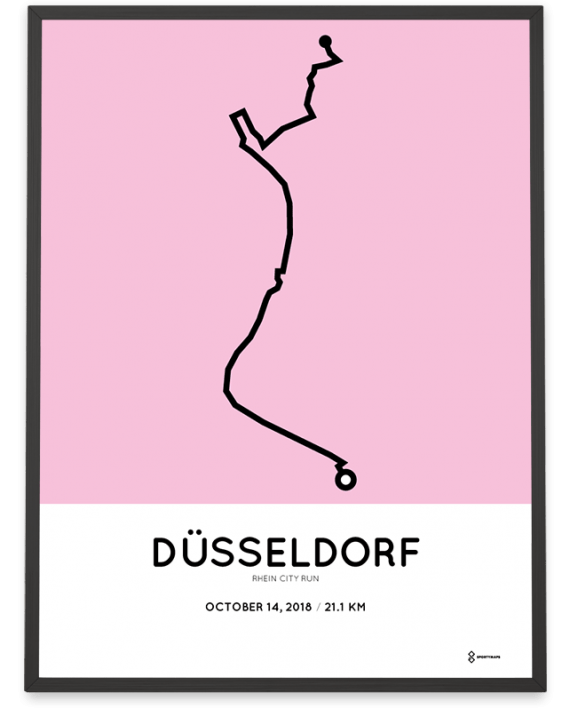 2018 Rhein City run halbmarathon strecke poster