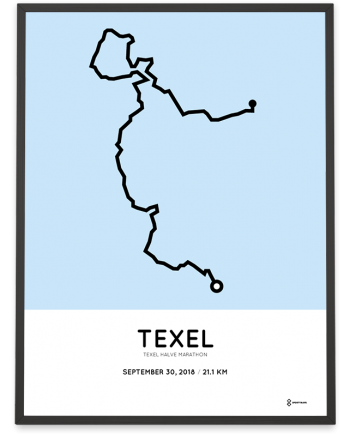 2018 Texel halve marathon route poster