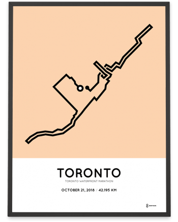 2018 Toronto Waterfront marathon course print