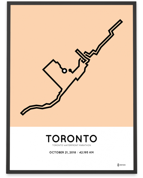 2018 Toronto Waterfront marathon course print