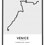 2018 Venice marathon route map poster